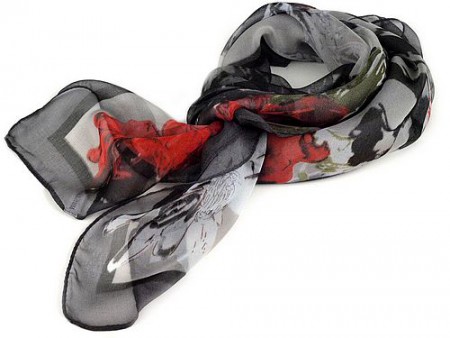 2, Šatka 85 X 85 cm ruža šedá